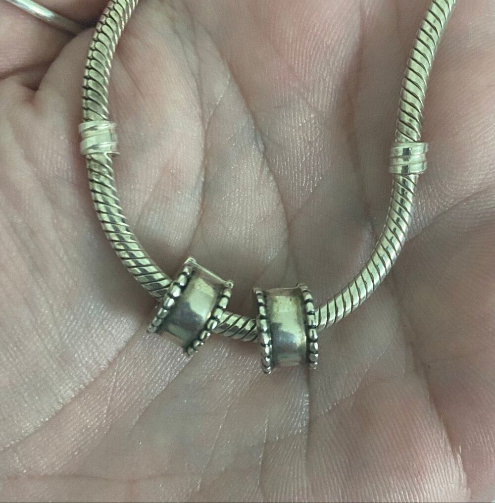 Authentic Pandora Retired Bevelef Clip Charm(2)